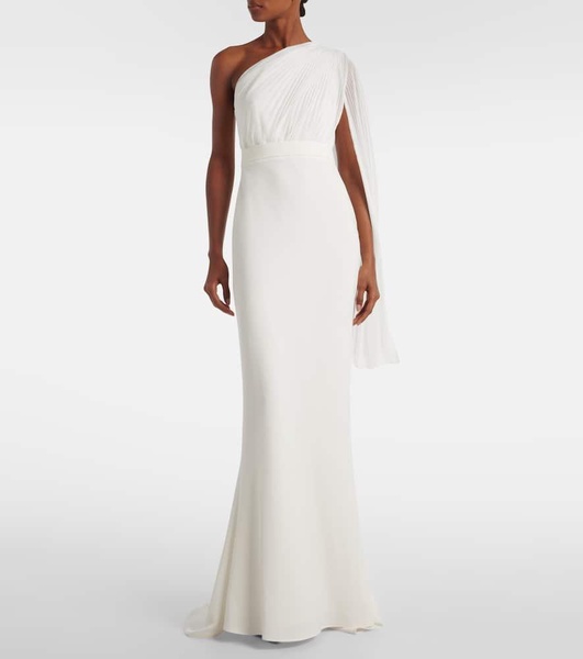 Bridal Lorena chiffon and cady gown