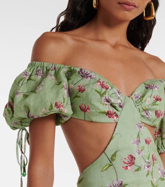 Cielo Honeysuckle floral linen maxi dress