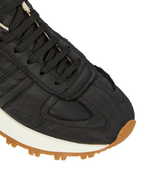Nylon and suede sneakers