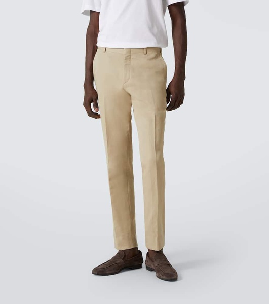 Pienza linen and cotton straight pants
