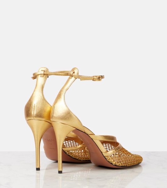 Infradito Fishnet 90 leather pumps