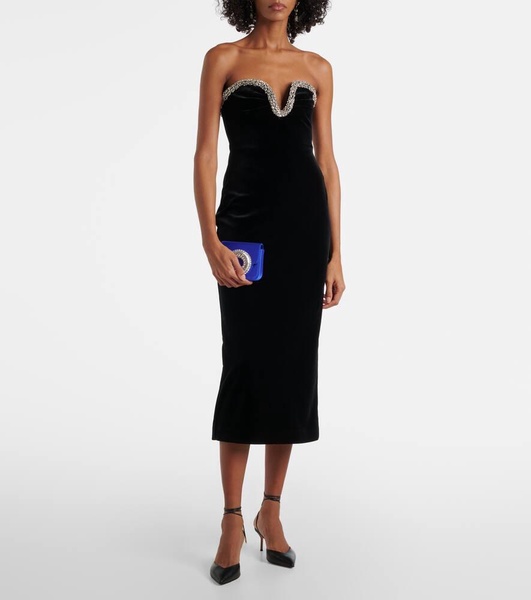 Mini embellished satin shoulder bag