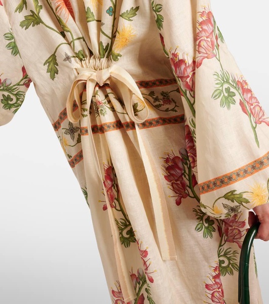 Zircon Bisutería floral linen kaftan