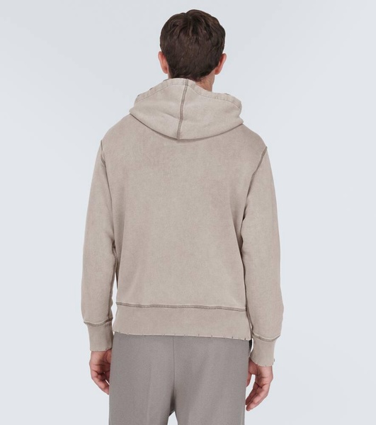 Logo cotton jersey hoodie