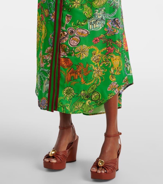 Fiesta printed belted shirt dress