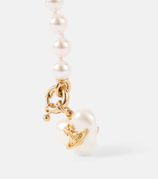 Sheryl faux pearl gold-plated bracelet