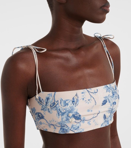 Primavera floral bikini top