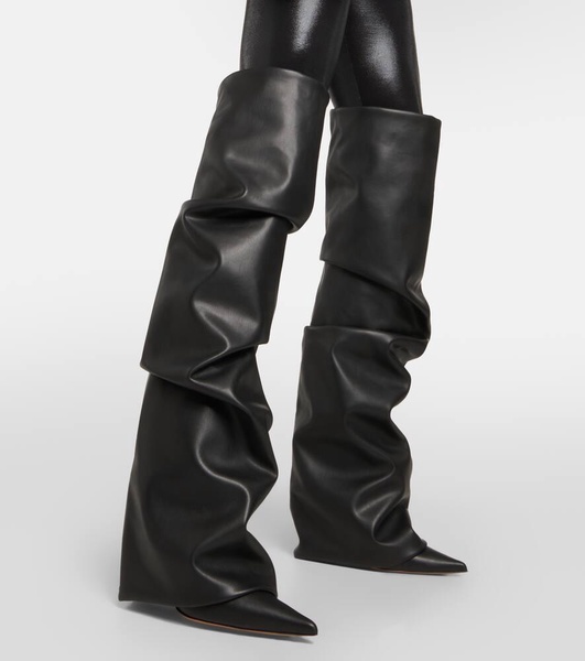 Faux leather boots