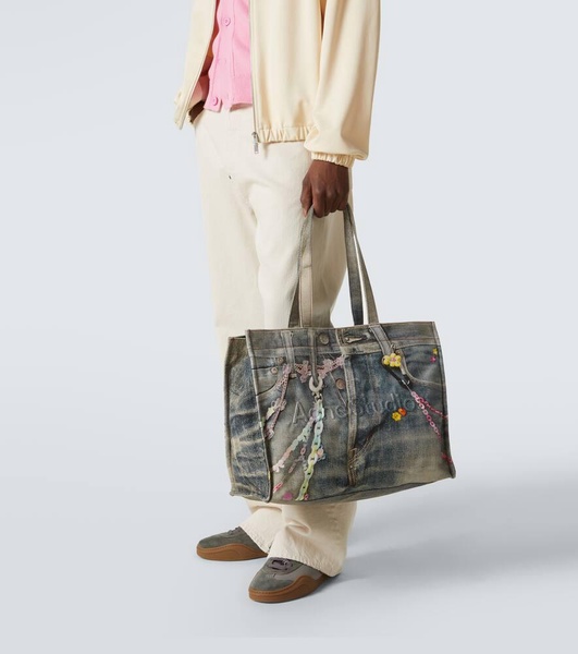 Logo trompe l'œil canvas tote bag