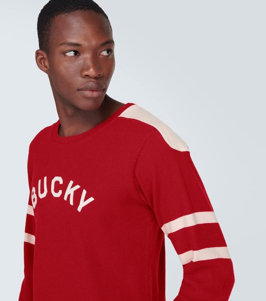 Appliqué cotton sweater