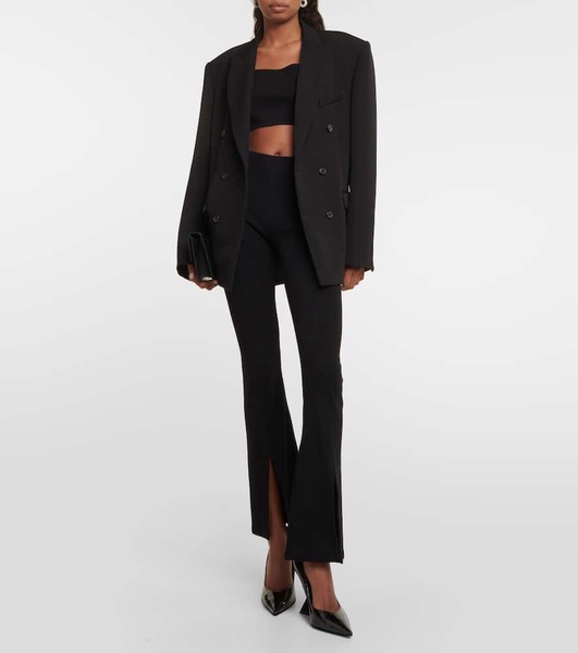 x EmRata Morrison cotton-blend flared pants