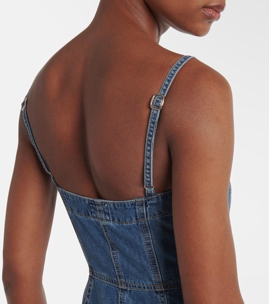 Seville denim maxi dress