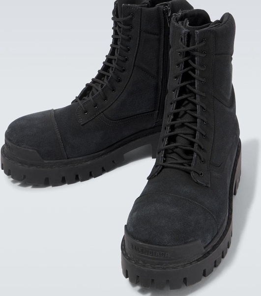 Combat Strike canvas lace-up boots