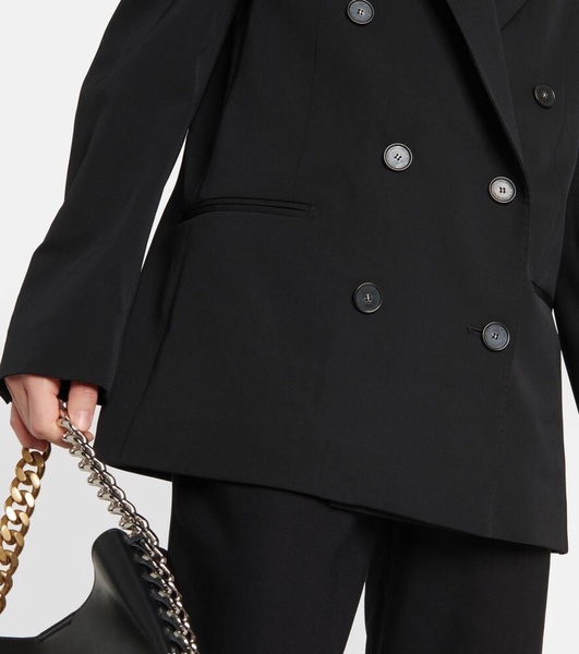 Oversized double-breasted wool-blend jacket