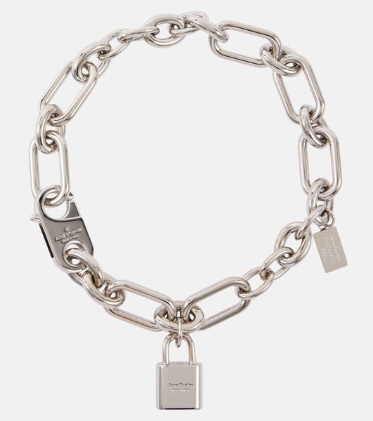 Logo pendant chain necklace 