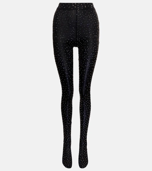 Crystal-embellished tights