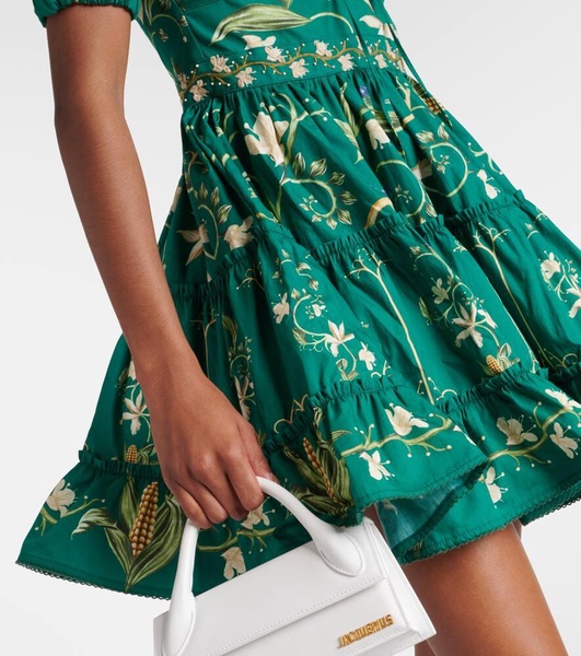 Manzanilla Esmeralda cotton minidress