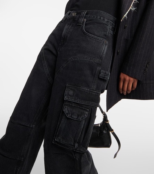 Nera mid-rise straight cargo jeans