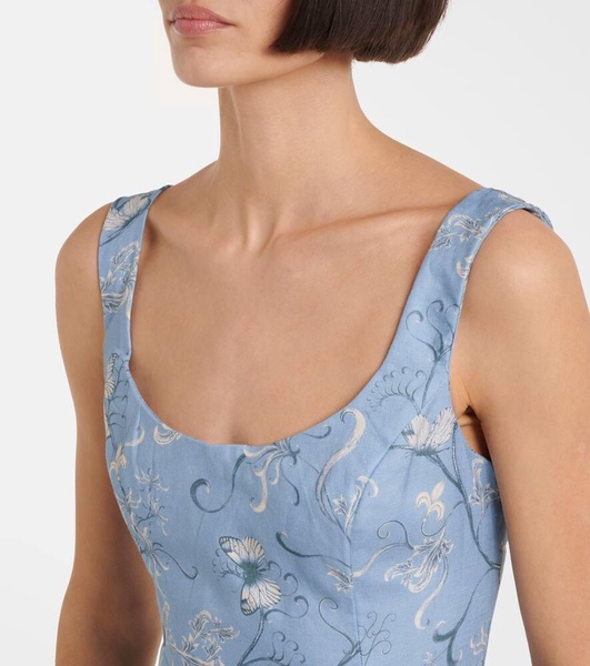 Pluma Lymanopoda appliqué linen minidress
