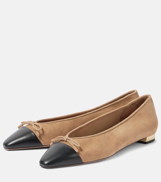 Gioia colorblocked suede ballet flats