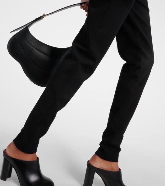 High-rise gabardine leggings
