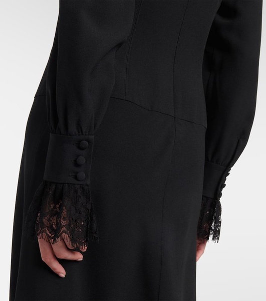 Envers lace-trimmed satin midi dress