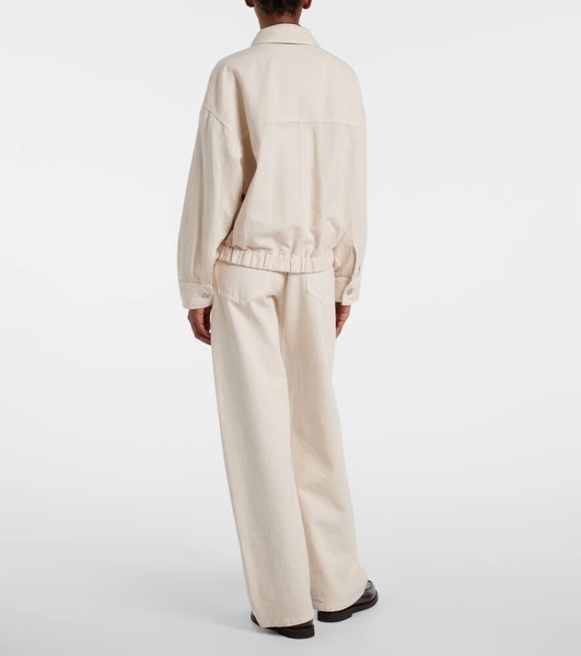 Monili beaded cotton and linen jacket
