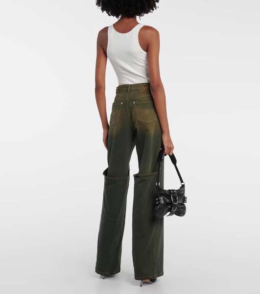 Embellished buckle boyfriend jeans