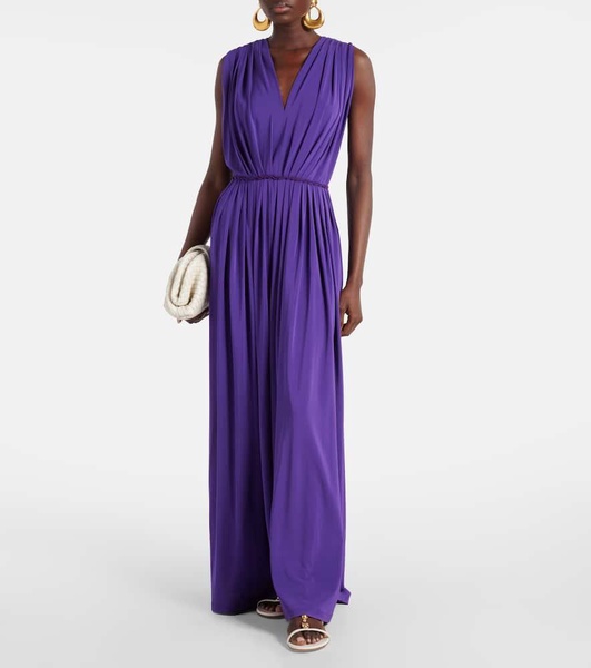 Walter pleated jersey maxi dress