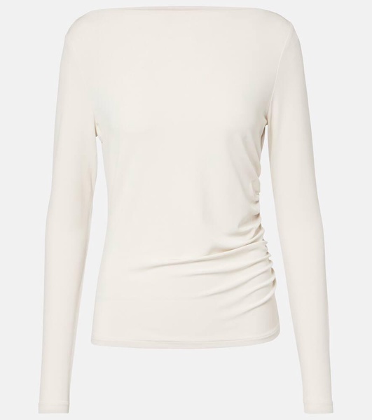 Catullo ruched crêpe jersey top