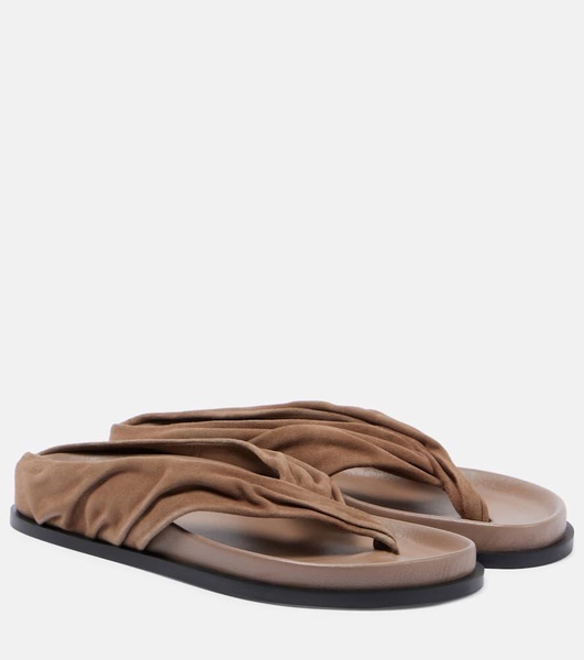 Shaw suede thong sandals