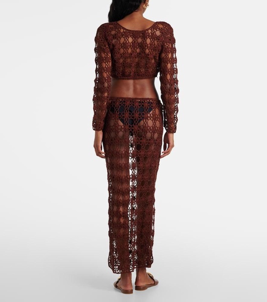 Bella crochet cotton maxi skirt