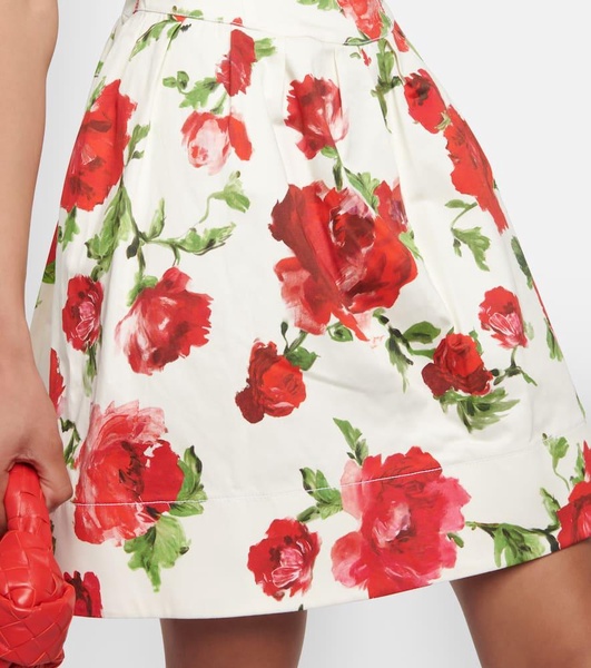 Floral cotton-blend minidress
