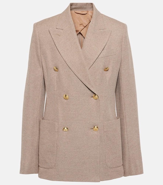 Vanadio double-breasted jersey blazer