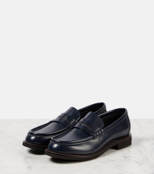 Monili leather penny loafers