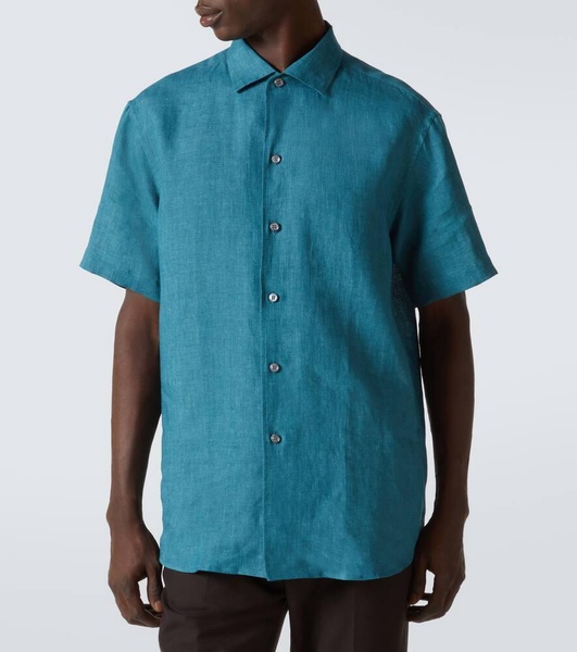 Linen bowling shirt