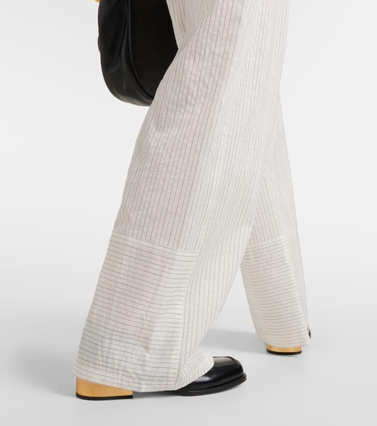 Xero pinstripe cotton and silk palazzo pants