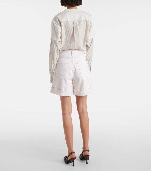 High-rise denim shorts