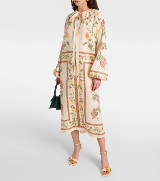 Zircon Bisutería floral linen kaftan
