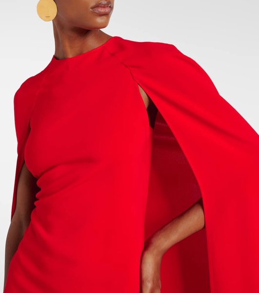 Caped midi dress