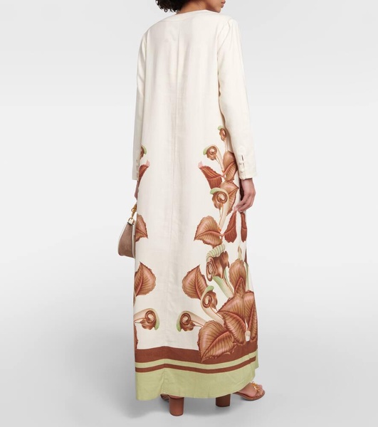 Arisaema printed maxi dress