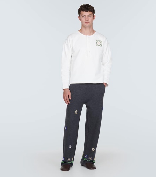 Daisy Never Tell cotton Henley shirt