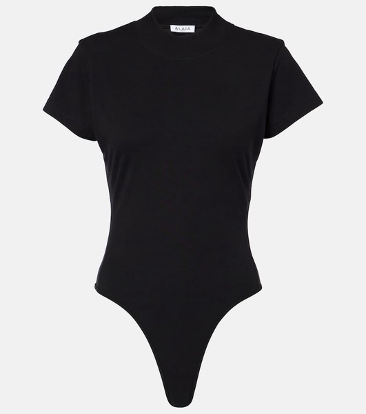 Cotton-blend bodysuit