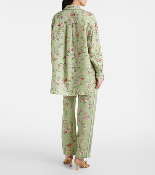 Cecilia Honeysuckle floral linen shirt