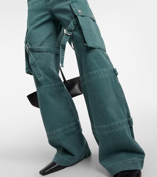 Vivian Strap mid-rise wide-leg jeans