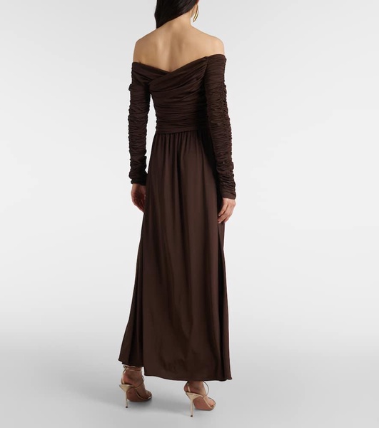 Charlotte off-shoulder jersey maxi dress