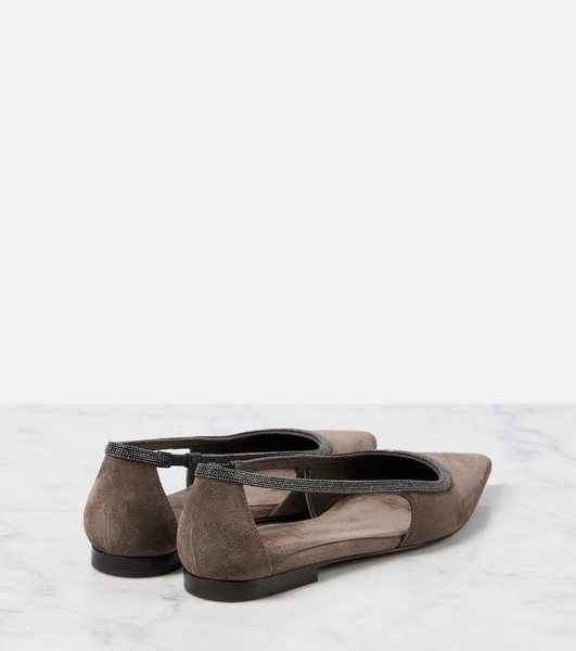 Monili suede ballet flats