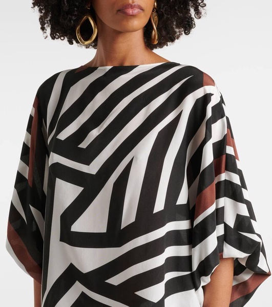 Camino striped silk top