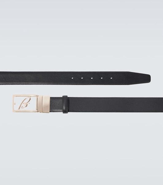 Logo leather belt