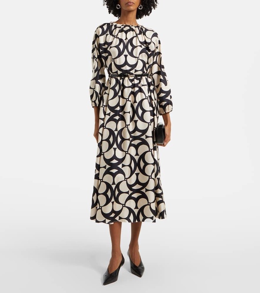 Nina silk twill maxi dress